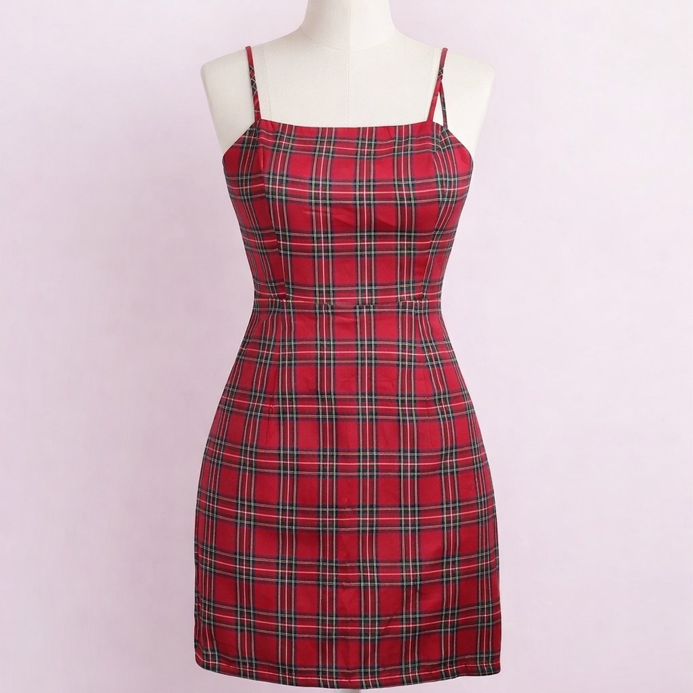 Plaid Red Dress